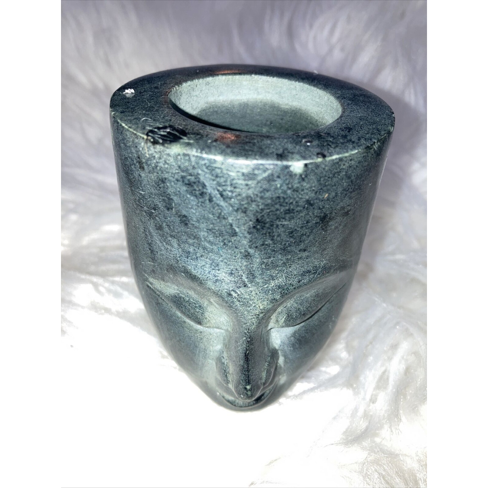 RARE Small Unknown Artist Stone Carving Vintage Decor